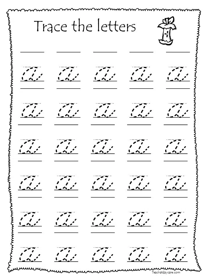 Trace The Lowercase Cursive Alphabet Worksheets