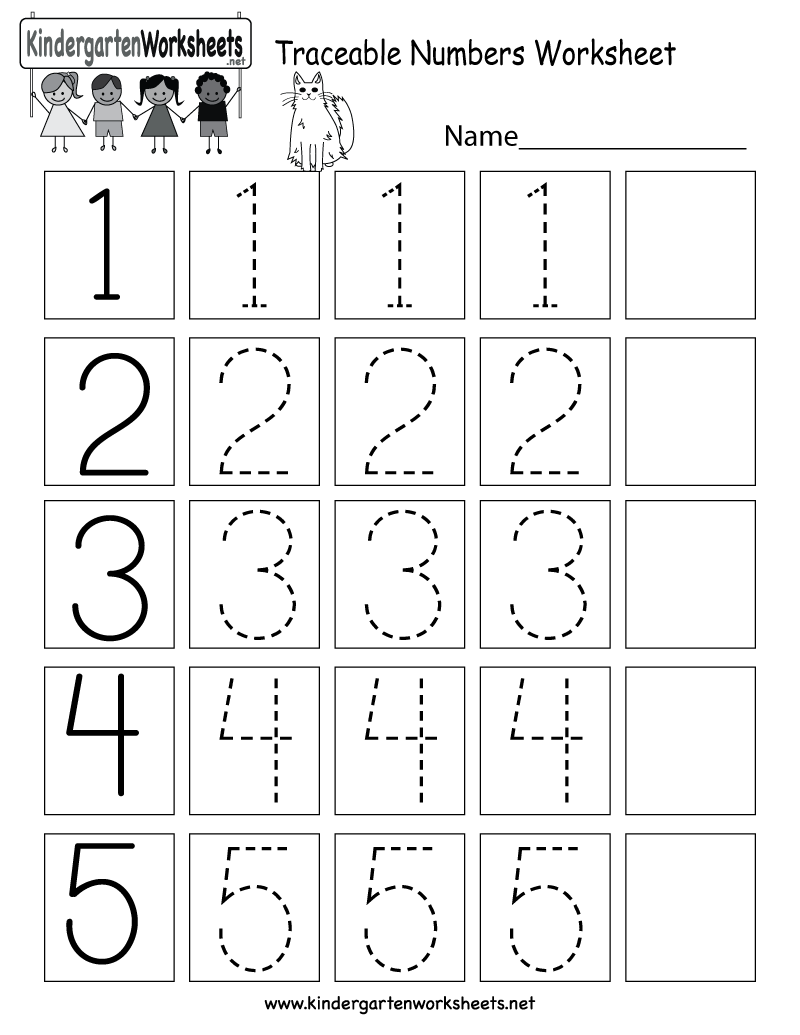 Traceable Numbers Worksheet