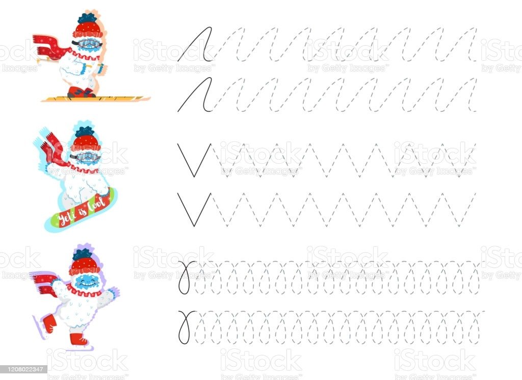 Tracing Lines And Handwriting Practice Sheet For Preschool