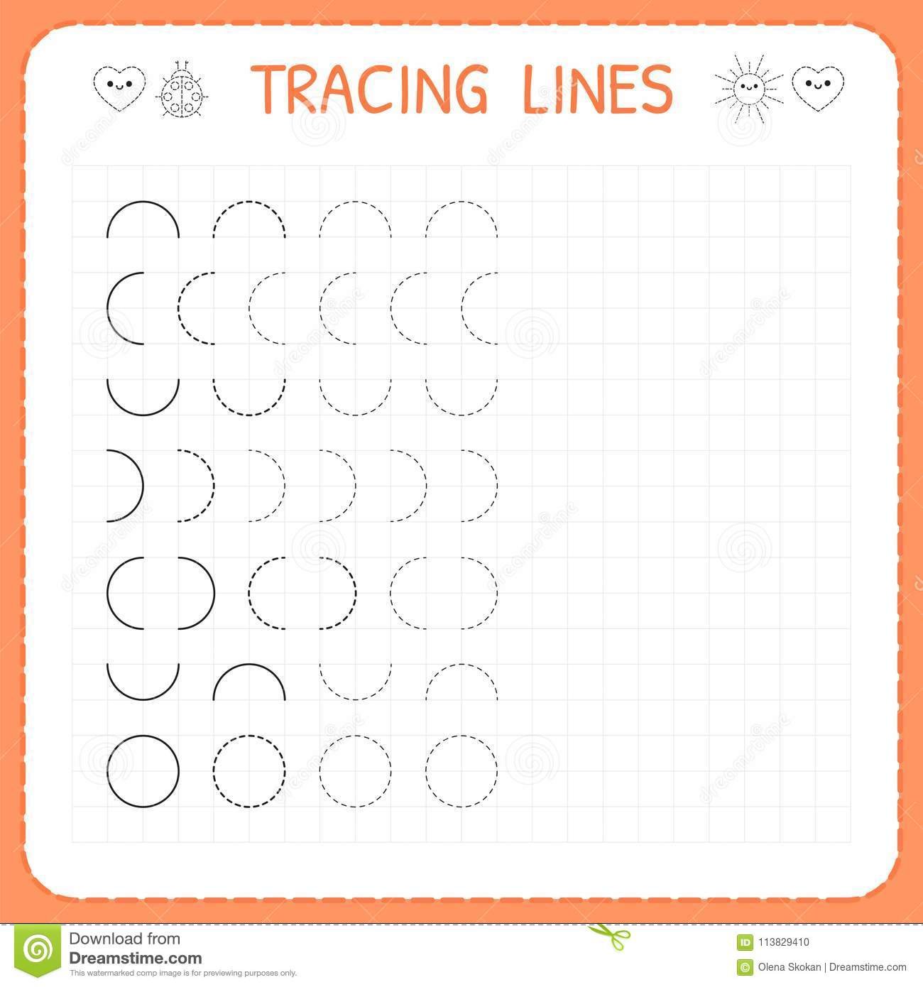 Tracing Lines Worksheet For Kids Basic Writing Working Pages Tracing Lines Worksheet For Kids Basic Writing Working Pages