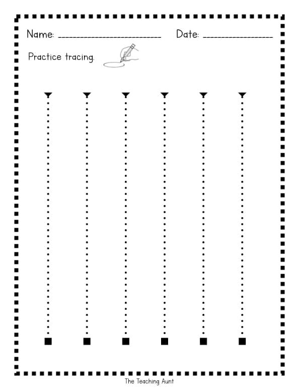 Tracing Lines Worksheets