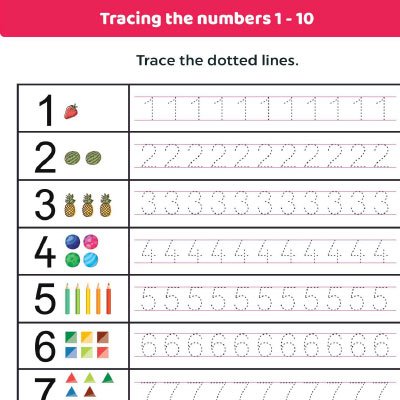 Tracing Numbers To Worksheet For Preschoolers