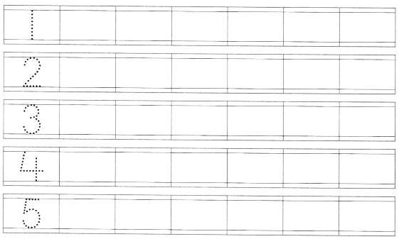 Worksheets On Tracing Numbers From To