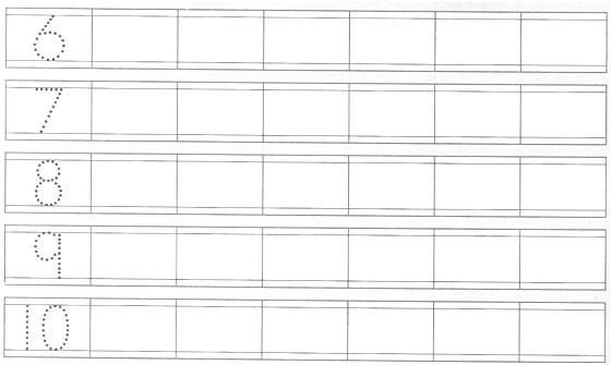 Worksheets On Tracing Numbers From To
