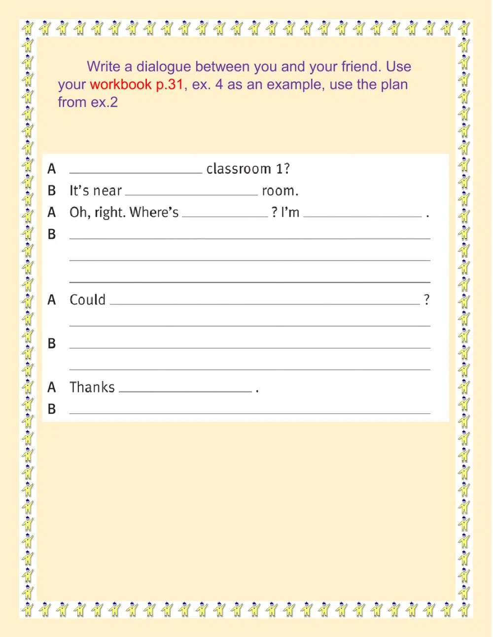 Writing A Dialogue Grade Worksheet