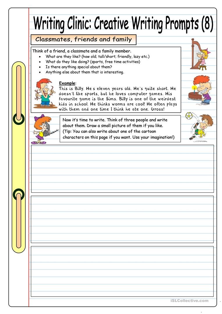 Writing Clinic Creative Writing Prompts