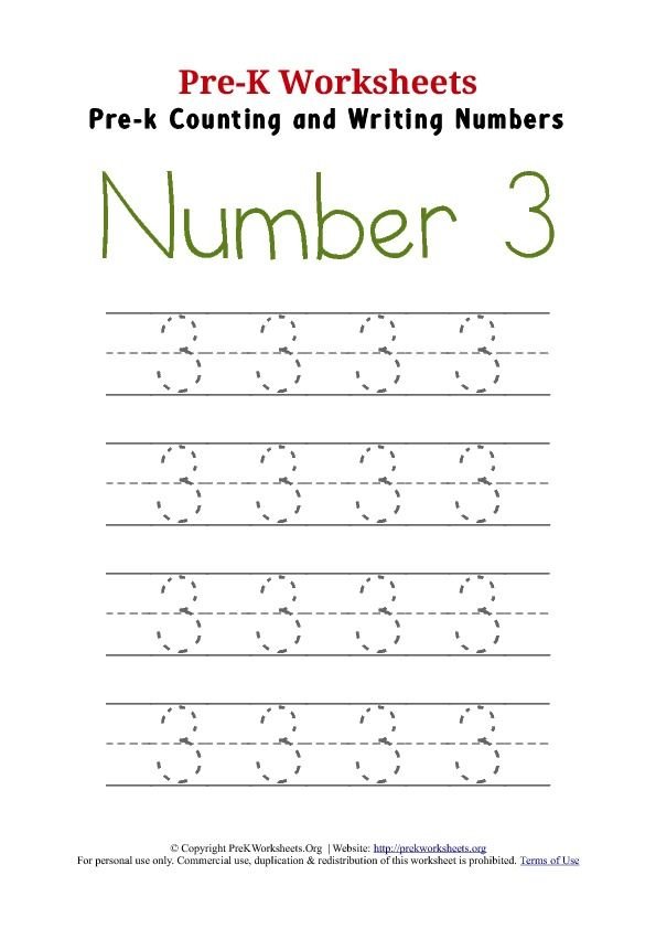 Writing Number Worksheet