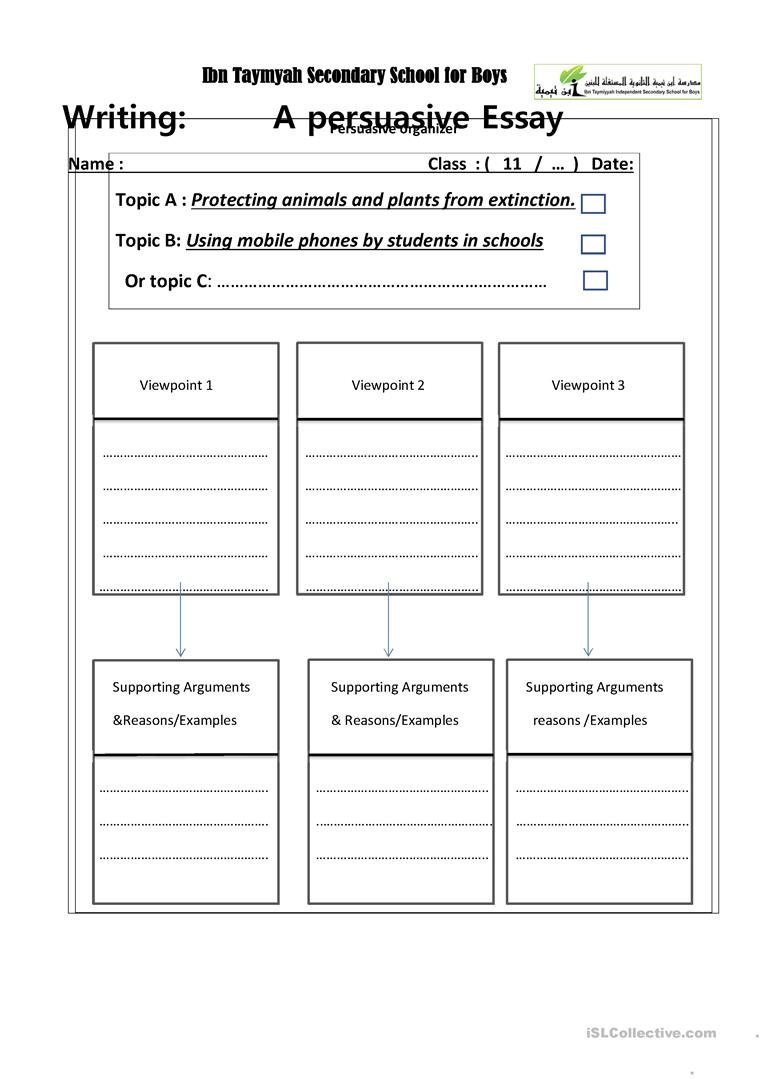 Writing Persuasive Essay