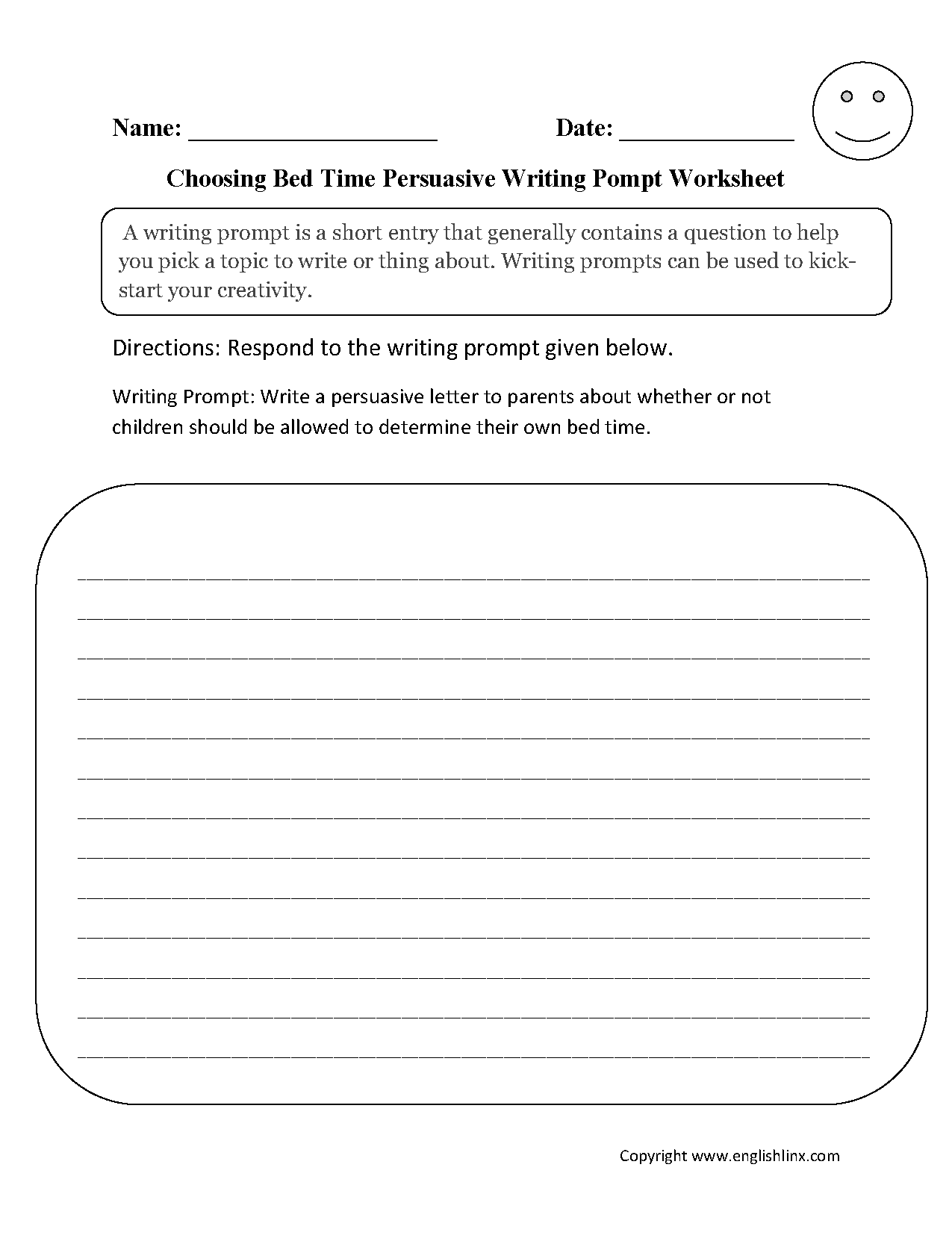 Writing Prompts Worksheets