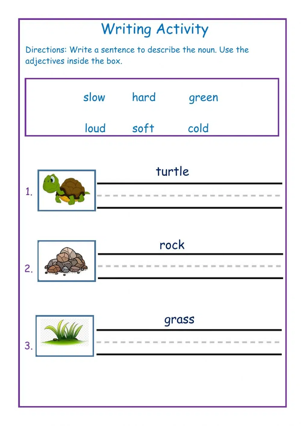 Writing Sentences Worksheets