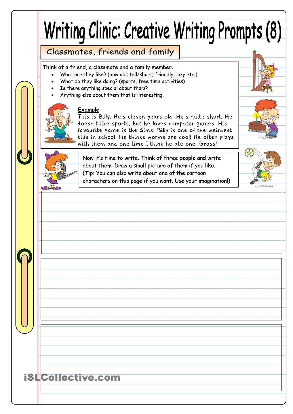 Creative Writing Worksheets For 8 Year Olds