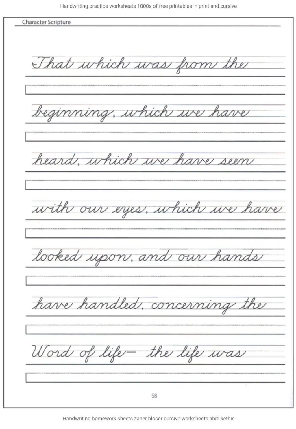 Daily Handwriting Practice Adults Worksheets